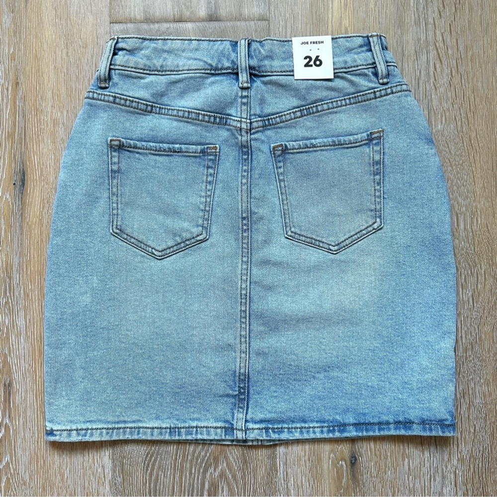 NWT Joe Fresh Denim Mini Skirt - Size 26 - Picture 7 of 9